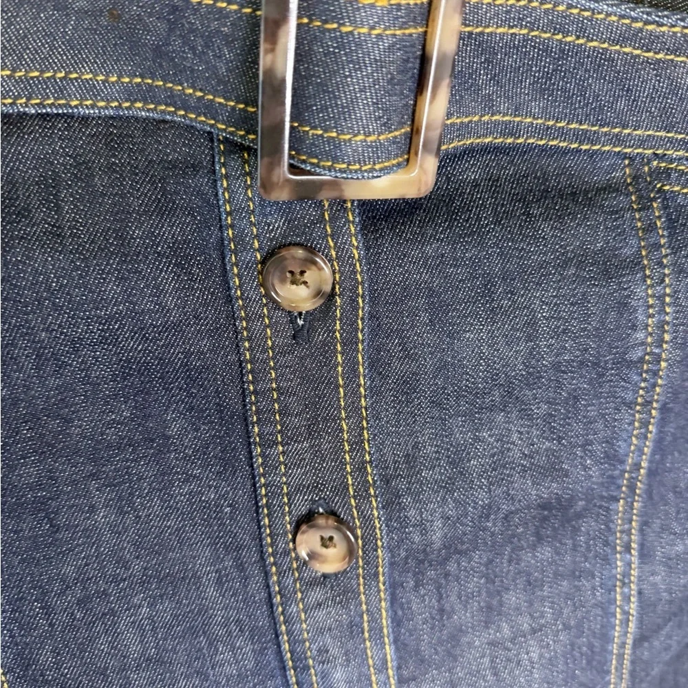 Ann Taylor Dark Blue Denim A-Line Skirt